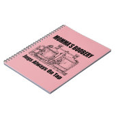 Mommas Boobery Jugs immer Gestochen Notizblock (Linke Seite)