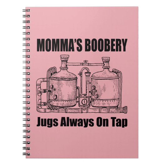 Mommas Boobery Jugs immer Gestochen Notizblock (Vorderseite)