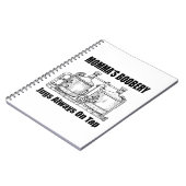 Mommas Boobery Jugs immer Gestochen Notizblock (Linke Seite)