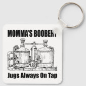 Mommas Boobery Jugs immer Gestochen Schlüsselanhänger (Rückseite)