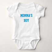 "MOMMA'S BOY" Baby Boy Cotton Bodysuit Baby Strampler (Vorderseite)