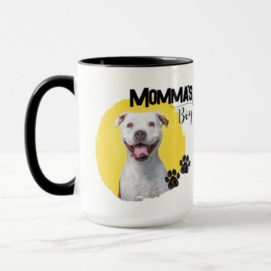 Momma's Boy Customizable Coffee Tasse (Links)