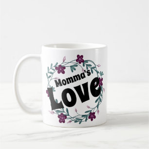 Mommas Liebe Blütenpflanze blüh Frame Vintage Kaffeetasse