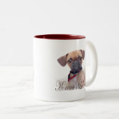 Mommas Lil Puggle Zweifarbige Tasse (VorderseiteRechts)