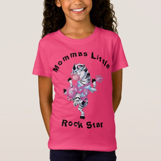 Mommas Little Rock Star Zebra T-Shirt (Vorderseite)