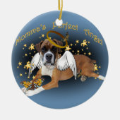 Mommas perfekte Engels-Boxer-Verzierung Keramik Ornament (Vorne)