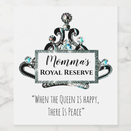 "Mommas Royal Reserve" Weinetikett (Einzelnes Label)