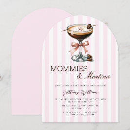 Mommies & Martinis Espresso Arch Girl Babydusche Einladung