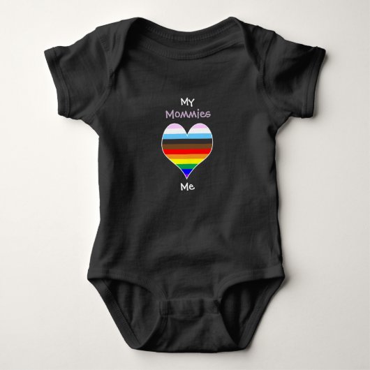 Mommies Rainbow Heart Baby Bodysuit Baby Strampler (Vorderseite)