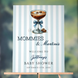 Mommies und Martinis Blue Baby Dusche Begrüßungsze Acrylschild