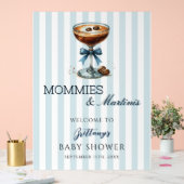 Mommies und Martinis Blue Baby Dusche Begrüßungsze Acrylschild (Hochzeit)