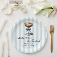 Mommies und Martinis Blue Bow Boy Baby Shower
