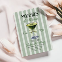 Mommies und Matcha Olive Green Bow Baby Shower