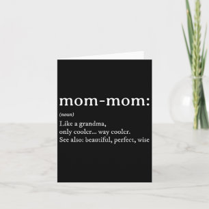 Mommom Gift Definition Oma Mama Mütter Tag Karte