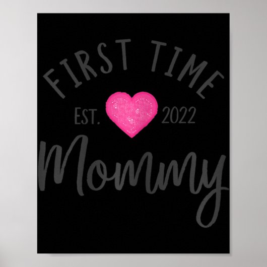 Mommy 2022 Niedlich Heart New Mother Future Poster (Vorne)