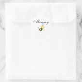 Mommy 2 sein runder aufkleber (Tasche)
