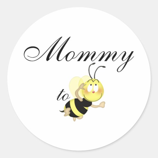 Mommy 2 sein runder aufkleber (Vorderseite)