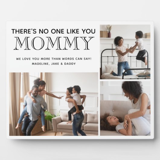 Mommy 3 Foto Collage Kindernahrung Plaque Fotoplatte (Vorderseite)