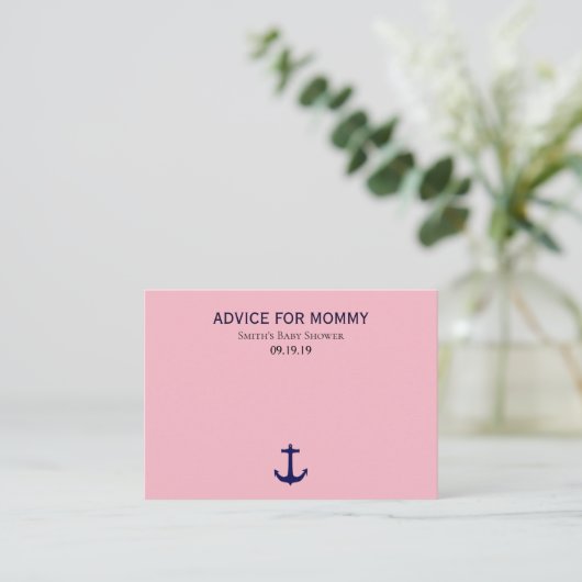 Mommy Advice Cards der Nautic Navy Hinweiskarte (Stehend Vorderseite)