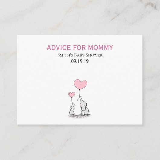Mommy Advice Cards Hinweiskarte (Vorderseite)