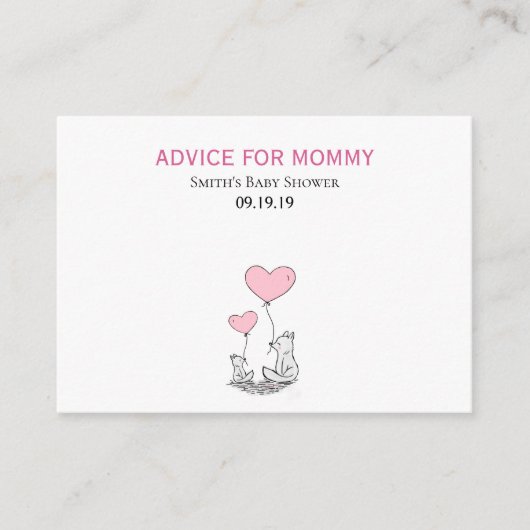 Mommy Advice Cards Hinweiskarte (Vorderseite)