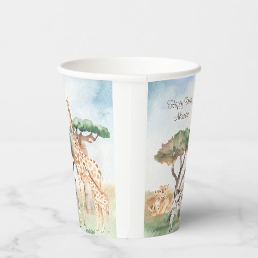 Mommy and Baby African Animals Pappbecher (Rechts)