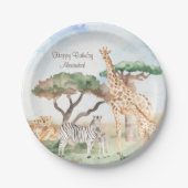 Mommy and Baby African Animals Pappteller (Vorderseite)