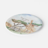 Mommy and Baby African Animals Pappteller (Schrägansicht)