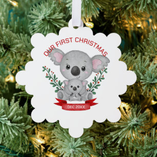 Mommy and Baby First Christmas Ornament Karte