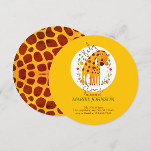 Mommy and Baby Giraffe Baby Shower Einladung