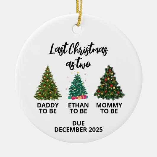Mommy and Daddy Ornament, Daddy See you soon Keramik Ornament (Vorne)