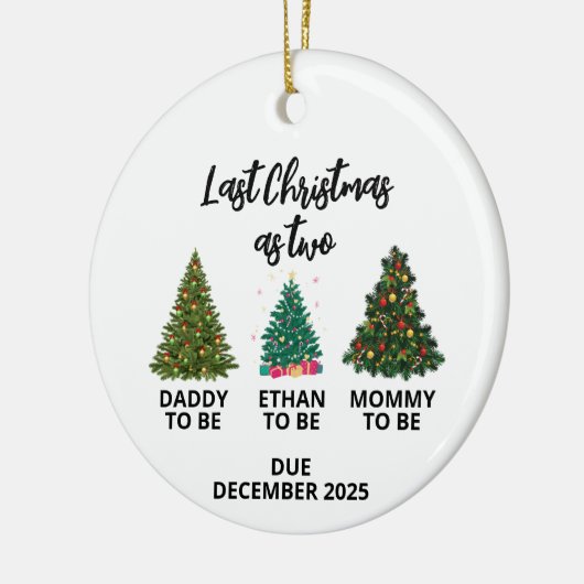 Mommy and Daddy Ornament, Daddy See you soon Keramik Ornament (Links)