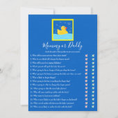 Mommy and Daddy Rubber Ducky Baby Shower Game Einladung (Vorderseite)