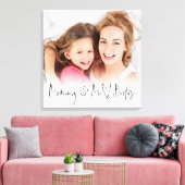 Mommy and Me Besties Foto Overlay Heart Script Leinwanddruck (Insitu (Wohnzimmer))