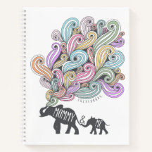Mommy and Me Sketchbook | Elefantenfamilie