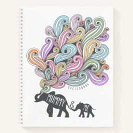 Mommy and Me Sketchbook | Elefantenfamilie Notizblock