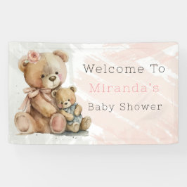 Mommy and Me Teddy Bear Baby Dusche Willkommen Banner