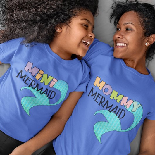 Mommy and Mini Mermaid Matching Parent & Kid Girl T-Shirt