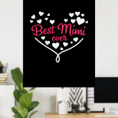 Mommy Art Best Mimi Ever Poster (Heimbüro)
