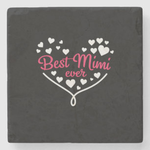 Mommy Art Best Mimi Ever Steinuntersetzer
