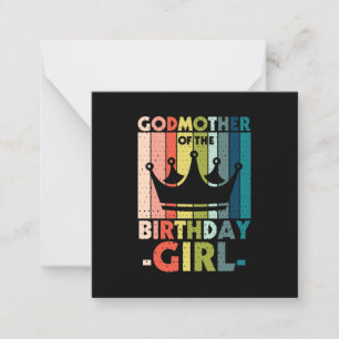 Mommy Art Godmutter vom Geburtstagskind Mitteilungskarte