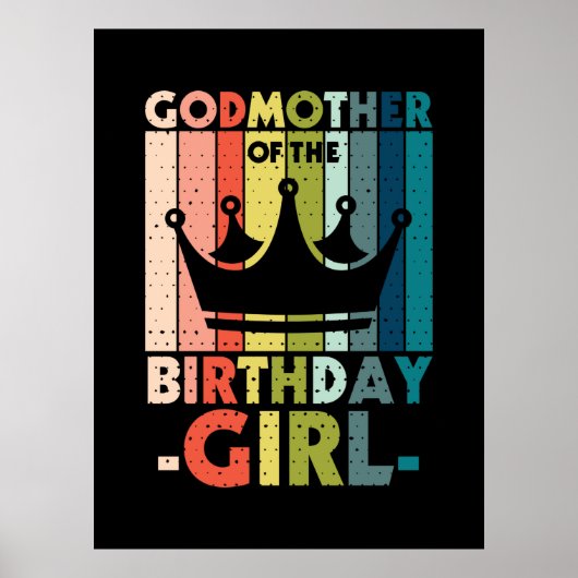Mommy Art Godmutter vom Geburtstagskind Poster (Vorne)