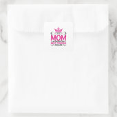 Mommy Art Mama und Tochter Quadratischer Aufkleber (Tasche)