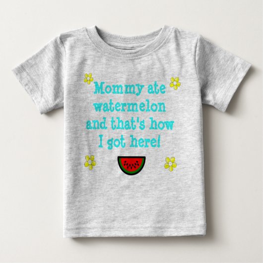 Mommy ate Watermelon Säugling Sleeper T - Shirt (Vorderseite)