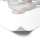 Mommy Baby Bunny Snuggle art print Poster (Ecke)