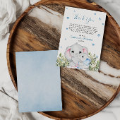 Mommy Baby Elephant Blue Watercor Baby Dusche Dankeskarte