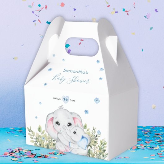 Mommy Baby Elephant Greenerenery Baby Shower Geschenkschachtel