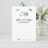 Mommy Baby Elephant mit Clouds Advisor Cards Hinweiskarte (Stehend Vorderseite)