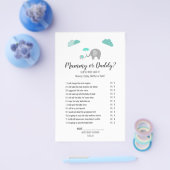Mommy Baby Elephant mit Wolken Mummy/Daddy Game Flyer (Einzeln)