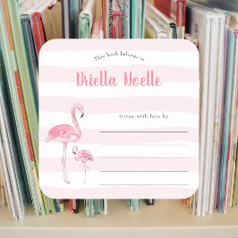 Mommy + Baby Flamingo Buchzeichen Aufkleber